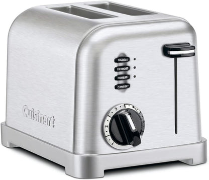 TOB-40N Custom Classic Toaster Oven Broiler, 17 Inch, Black & CPT-160 Metal Classic 2-Slice Toaster, Brushed Stainless5