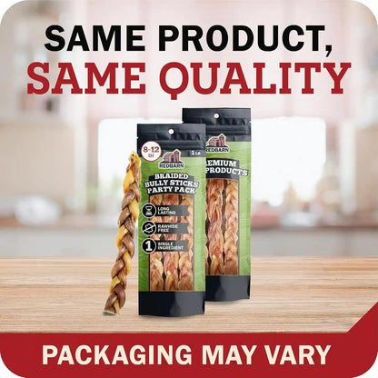 Redbarn Pet Products All Natural 5"-8" Braided Bully Sticks for Small & Large Dogs - Healthy Long Lasting Beef Chews Variety Party Pack - Single Ingredient Low Odor Rawhide Free - 8 Oz Bag15