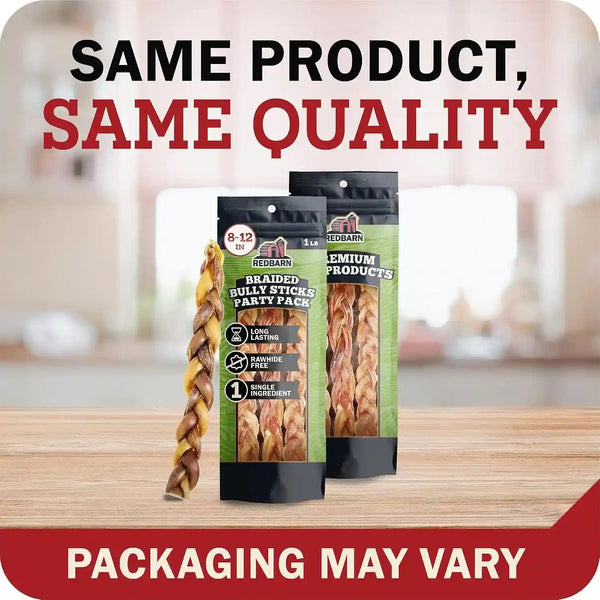 Redbarn Pet Products All Natural 5"-8" Braided Bully Sticks for Small & Large Dogs - Healthy Long Lasting Beef Chews Variety Party Pack - Single Ingredient Low Odor Rawhide Free - 8 Oz Bag15