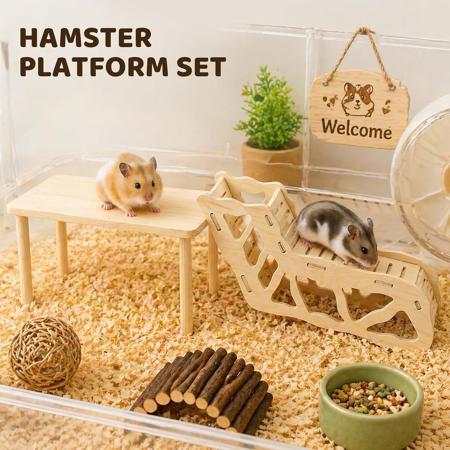 3-pack-wooden-hamster-play-platform-3-in-1-natural-small-pet-playground-with-tunnel-ladder-hidden-rest-area-wooden-support-column-cage-accessories-for-hamsters-squirrels-tiny-pets