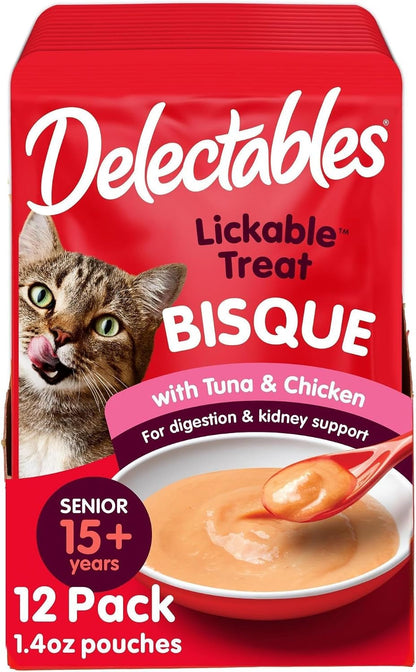 Delectables Lickable Wet Cat Treats - Tuna & Chicken, 1.4 Ounce (Pack of 12)13