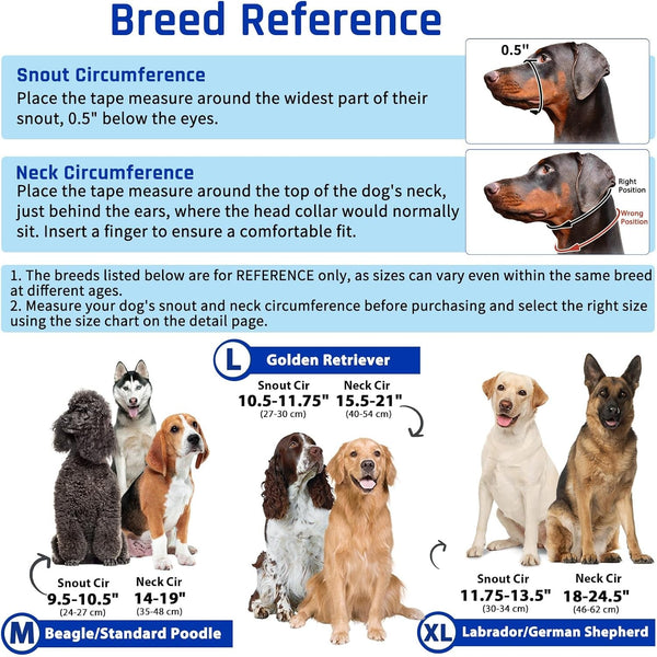 BARKLESS Dog Training Head Collar Stops Pulling and Improves Leash Walking | Anti-Pull Head Hatler with Adjustable Safety Strap, Soft Padded Muzzle Leash for Walking Training Leash Reactive Large Dogs6