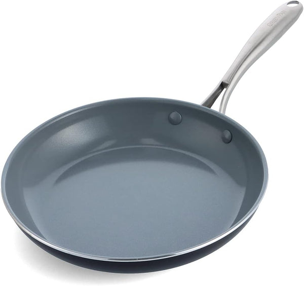 Swift Healthy Ceramic Nonstick, 10" Frying Pan Skillet, Stainless Steel Handle, Pfas-Free, Dishwasher Safe, Oven Safe, Black1