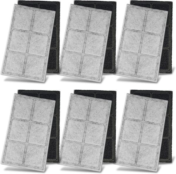 Cat Water Fountain Replacement Carbon Filters, Pack of 12 | Compatible with Petsafe Drinkwell Platinum Pet Fountain, Premium Pet Water Fountain Dog Water Bowl Dispenser Charcoal Filter1