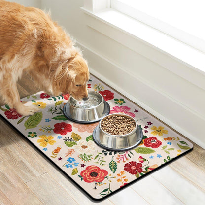 Dog Food Mats for Floors, Absorbent Dog Bowl Mat for Food and Water Dispenser, Quick Dry Cat Food Mat Pet Supplies2