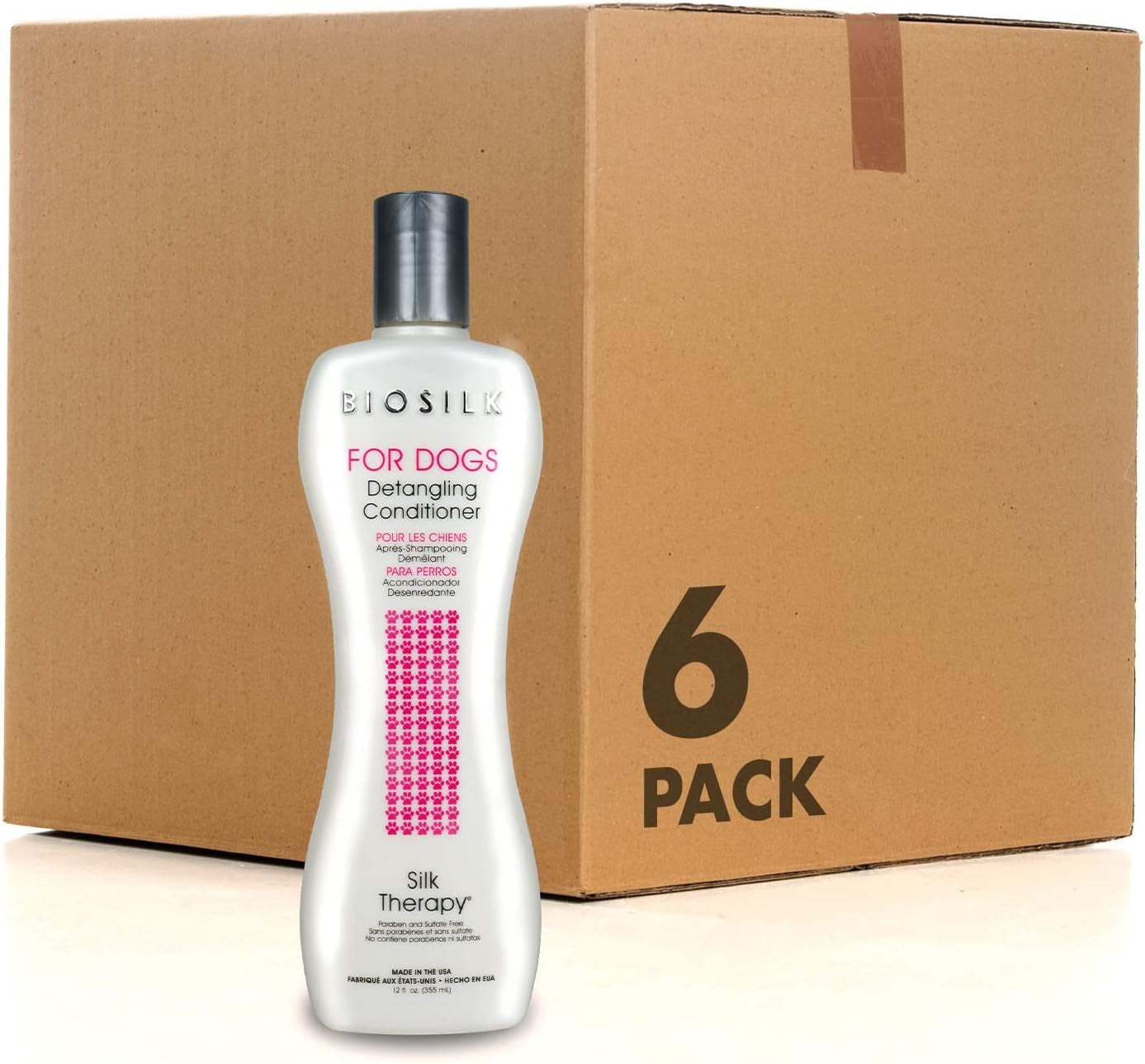 biosilk-for-dogs-silk-therapy-dog-detangling-conditioner-dog-coat-conditioner-to-help-smooth-knots-and-tangles-and-support-soft-manageable-coats-during-routine-grooming-12-fl-oz-smooths-knots-and-tangles-for-soft-manageable-coats-supports-routine-grooming-and-brushing