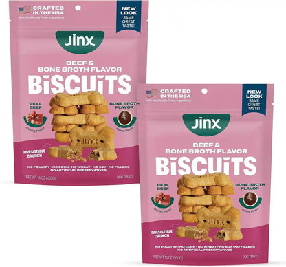 Jinx Dog Biscuits, Oven-Baked Dog Treats with Salmon Bone Broth, 16Oz | 1-Pack Crunchy & Healthy Dog Treat, Superfood-Rich with Real Salmon, Dog Cookies for Puppies, Adults & Senior Dogs18