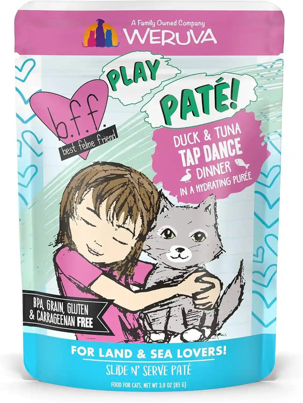 Weruva B.F.F. Play - Best Feline Friend Paté Lovers, Aw Yeah!, Paté Partay! Variety Pack, 3Oz Pouch (Pack of 12)20