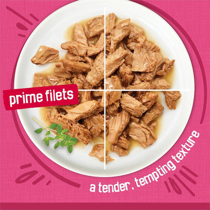 Purina Friskies Prime Filets Cat Food Variety Pack, 40 Pack 5.5 Oz Cans | Surfin' and Turfin' Wet Cat Food Favorites in a Savory Gravy, Made with Real Meat, Poultry and Seafood4