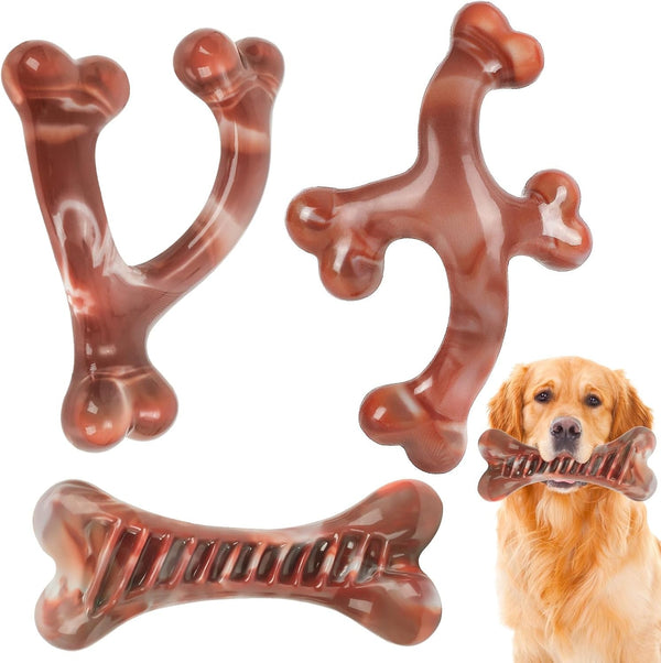 Nougat Dog Chew Toys.3Pack Dog Toys for Aggressive Chewers for Large, Medium & Small Breeds1