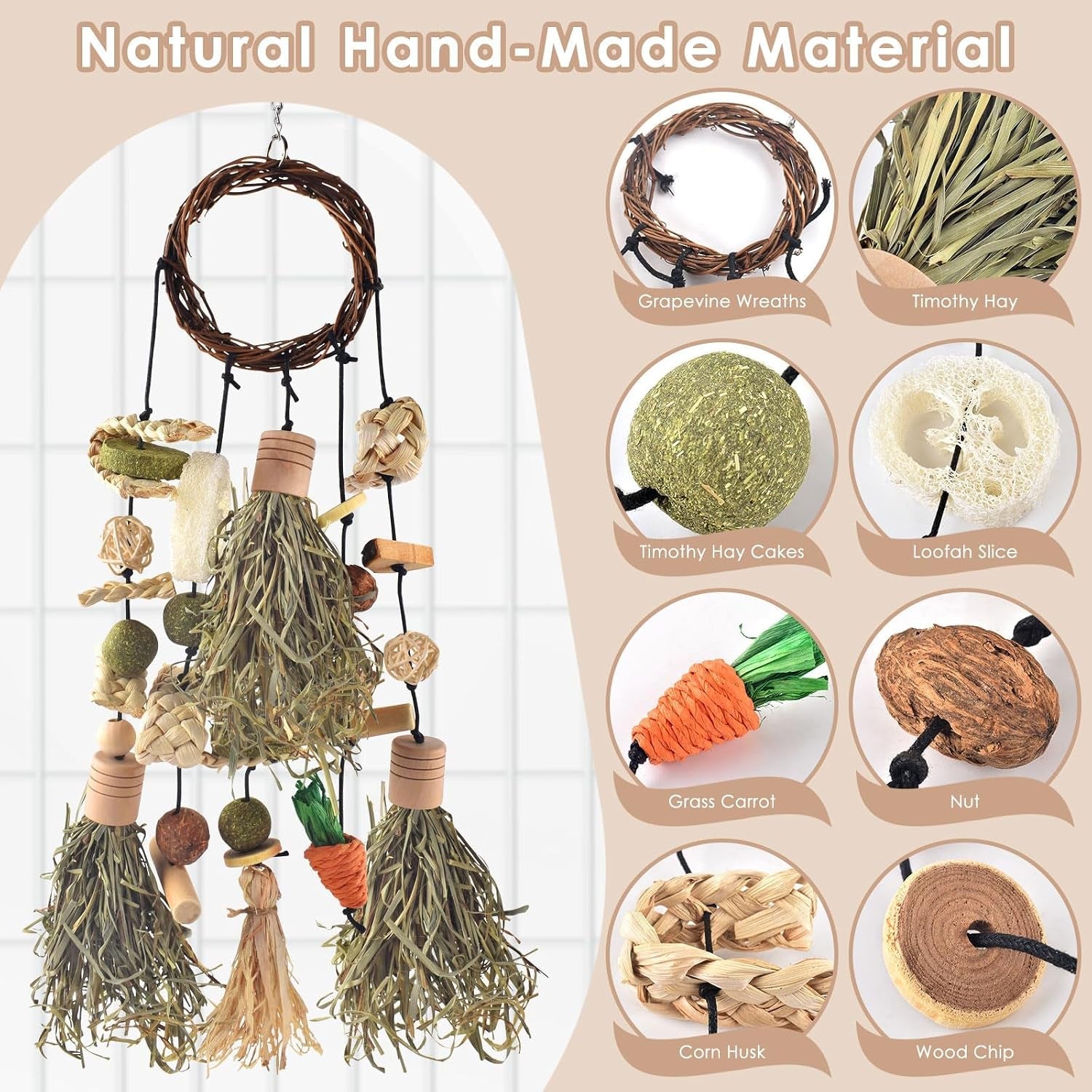 bissap-rabbit-chew-toy-snack-for-small-pet-bunny-cage-hanging-chewing-natural-teeth-grinding-toy-treat-for-guinea-pig-chinchilla-hamster-rat-timothy-hay-vine