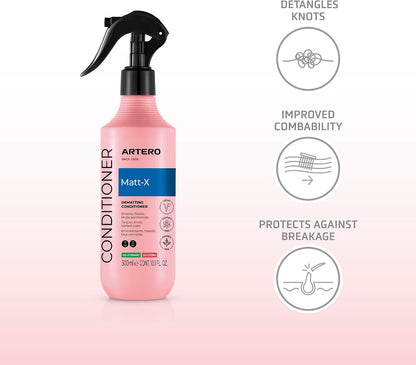 Artero Matt-X Ultra Dematting Spray for Dogs & Cats – Professional Detangler & Conditioner, Fast Tangle Removal, Soft Shiny Coat Finish, 10.1 Fl Oz3