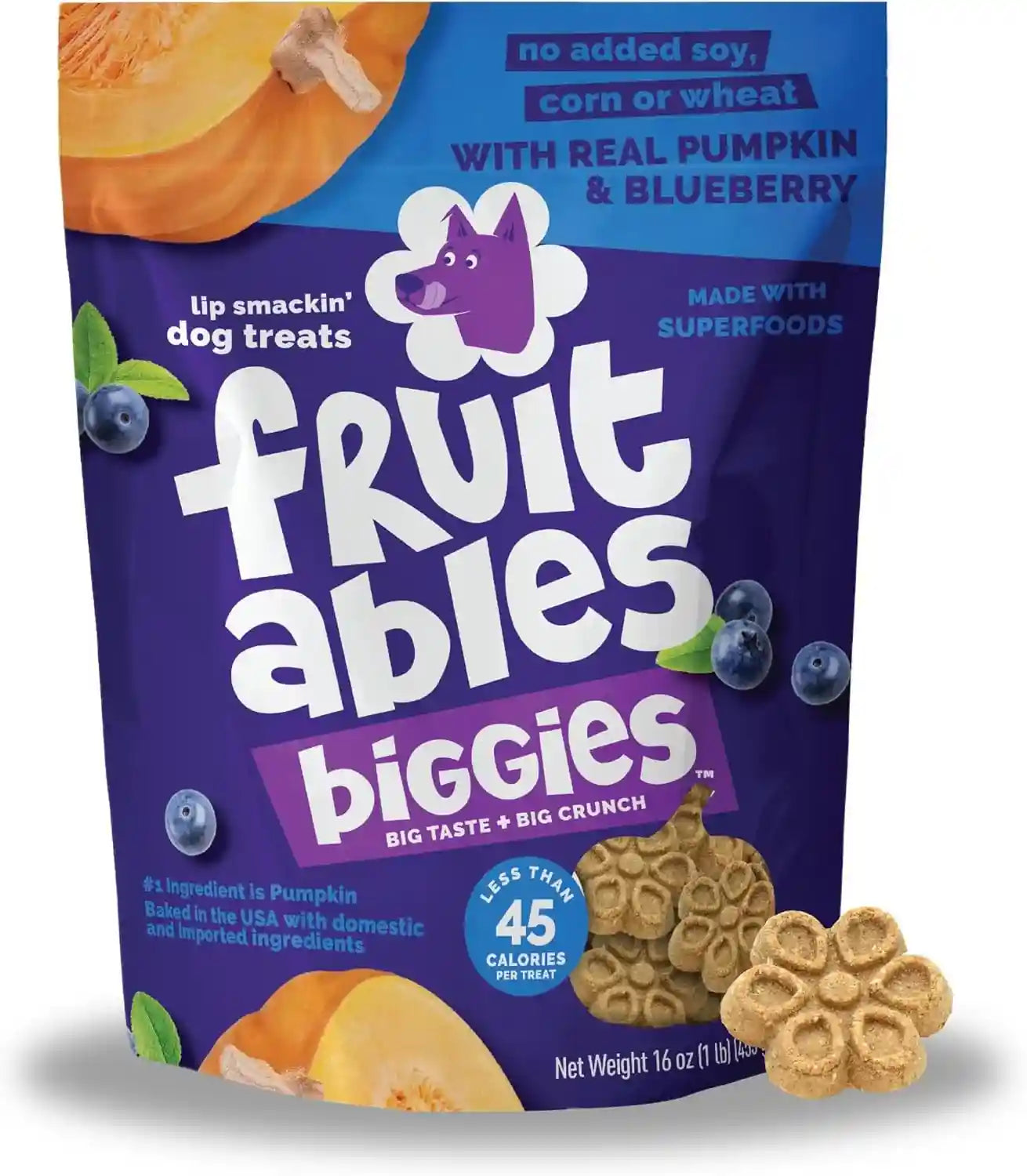 fruitables-biggies-dog-biscuits-healthy-treats-for-dogs-doggie-biscuits-crunchy-pumpkin-treats-made-without-wheat-corn-and-soy-made-in-the-usa-pumpkin-and-blueberry-flavor-16oz