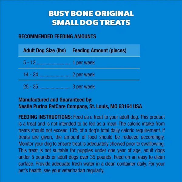 Purina Busy Made in USA Facilities Small Breed Dog Bones, Mini - 20 Ct. Pouch7
