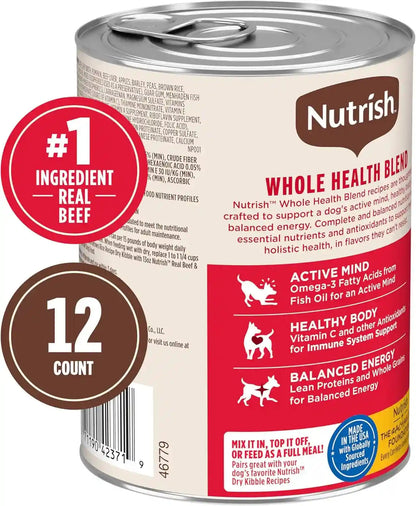 Nutrish Beef Paté Wet Dog Food, 13 Oz. Can, (Pack of 12) (Rachael Ray)2