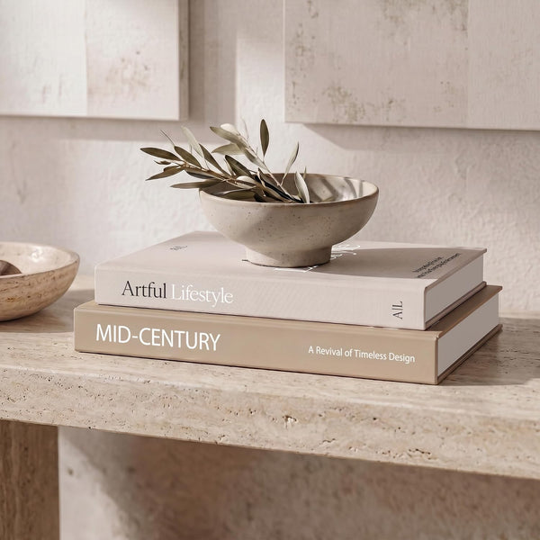 Aesthetic Decorative Books Set of 2 - Stylish Boxes for Coffee Table Decor | Stylish Modern Home Decoration for Your Bookshelf or Mantel, Faux/Fake Books Doubles as Photo Storage or Keepsake Box1