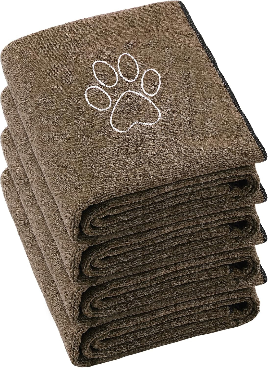 chumia-4-pack-dog-towels-for-drying-large-microfiber-grooming-tools-absorbent-soft-bath-supplies-with-embroidered-paw-for-small-medium-pet-products16-x-32-inch-black