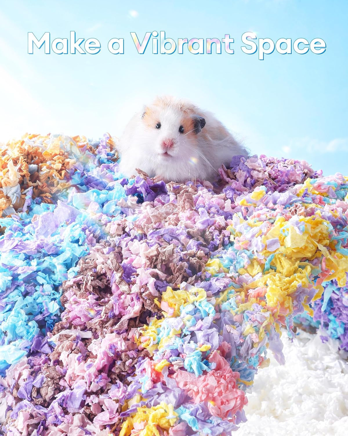 bucatstate-hamster-bedding-15l-truly-99-dust-free-small-animal-paper-bedding-odor-control-cozy-hamster-litter-for-rabbit-rat-syrian-dwarf-hamsters-gerbils-harvest-sunset
