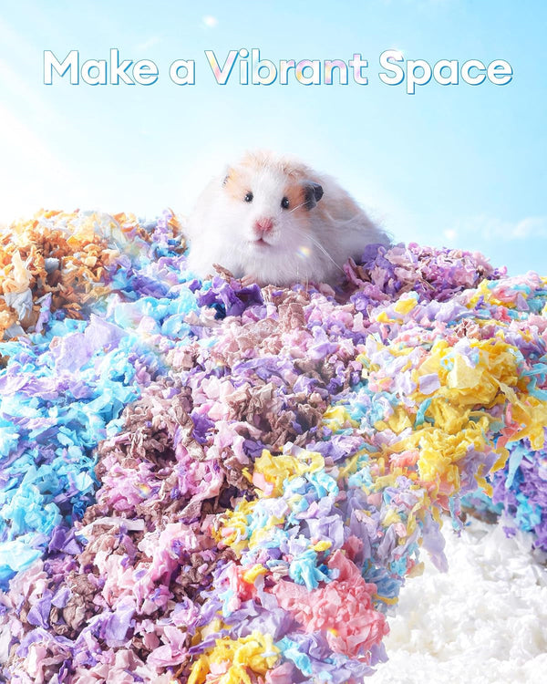 BUCATSTATE Hamster Bedding 15L, Truly 99% Dust-Free Small Animal Paper Bedding Odor Control, Cozy Hamster Litter for Rabbit Rat Syrian Dwarf Hamsters Gerbils (Harvest Sunset​)8
