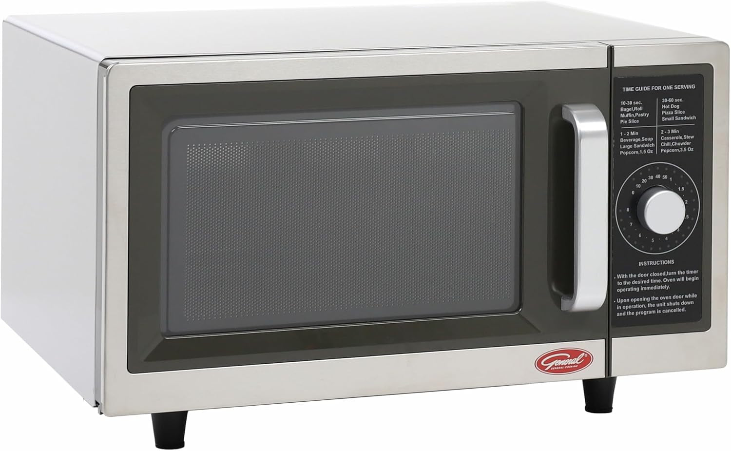 foodservice-commercial-microwave-with-dial-control-10-seconds-to-8-minutes-time-increments-countertop-120v-1000w-1-cu-ft-stainless-steel