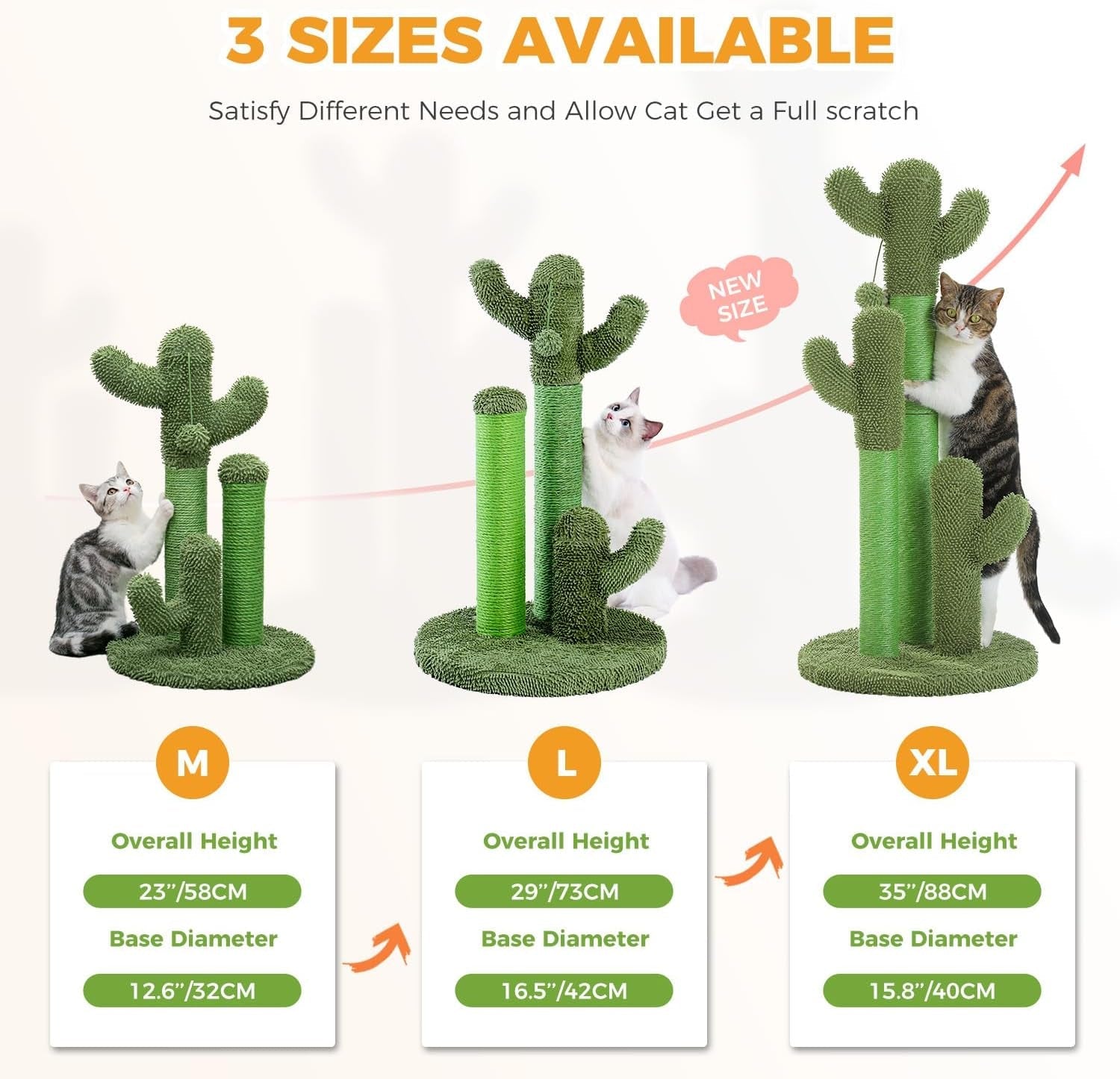 pawz-road-cactus-cat-scratching-post-23-cat-scratcher-with-toy-ball-cactus-cat-tree-with-3-sisal-carpet-scratching-posts-soft-carpet-base-top-interactive-ball-for-indoor-cats