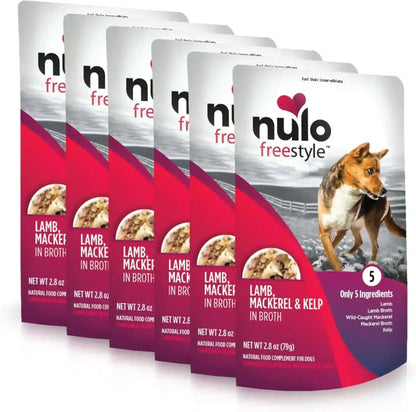 Nulo Freestyle Variety Flavor Real Meat Grain-Free Premium Puppy & Dog Food Topper, 2.8 Ounce (Pack of 6)21