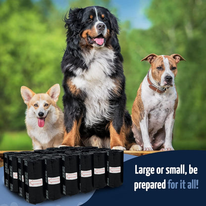 Reli. Dog Poop Bags W/Holder (360 Pack - 24 Rolls) | Leash Clip Dispenser | 9X13" Large Dog Bag for Poop | Unscented, Leak Proof | Black Pet Waste Carrier Refills W/Clip Dispenser5
