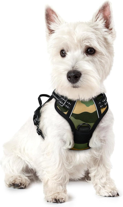 Rabbitgoo Dog Harness, No Pull for Large Dogs with 2 Leash Clips, Pet Vest | No Choke with Handle, Adjustable Soft Padded, Reflective, Easy Control for Walking, Black, Large117