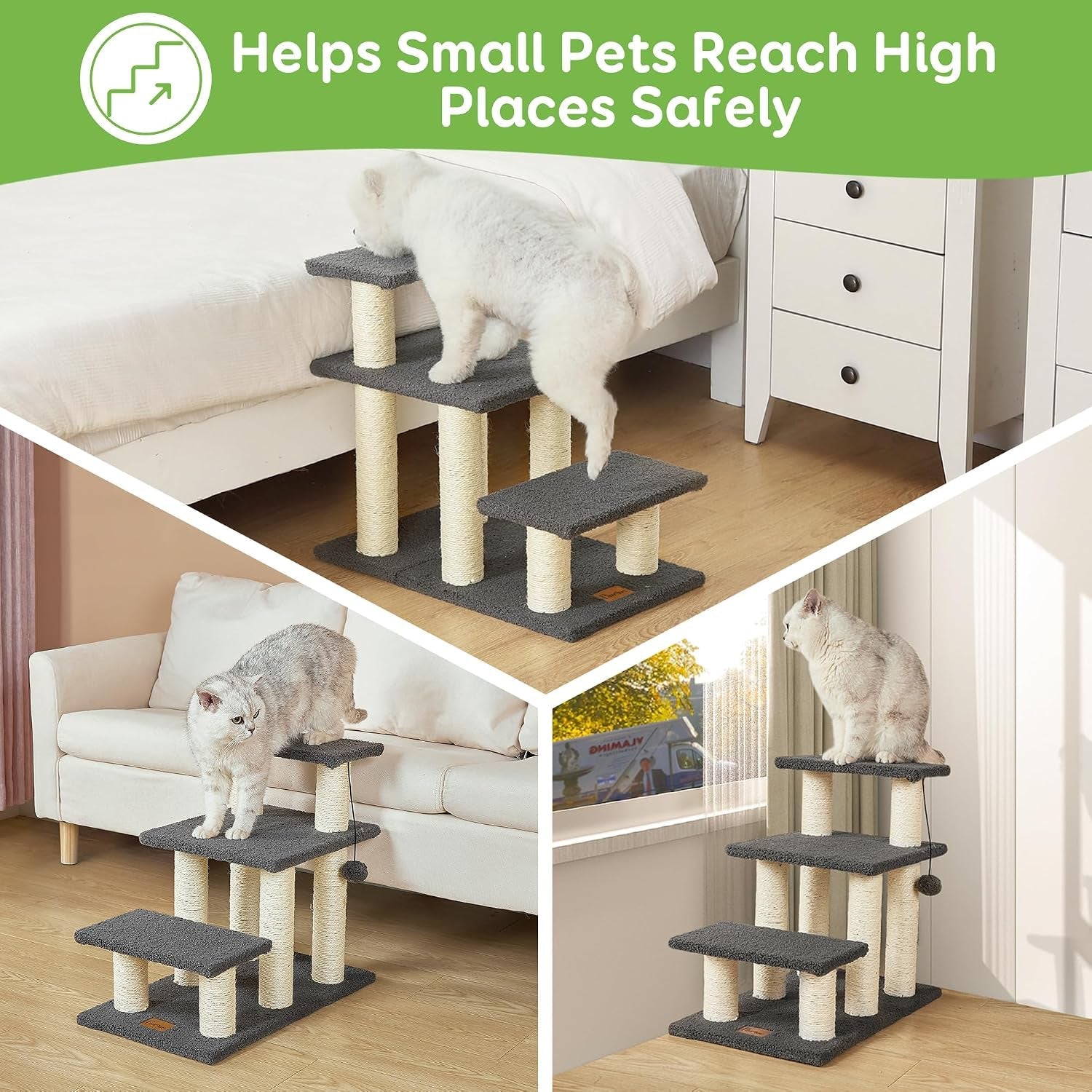 pawque-dog-stairs-cat-scratching-post-pet-steps-for-high-beds-couch-high-strength-boards-holds-up-to-150-lbs-for-indoor-small-cats-kittens-dogs-climbing-playing-3-combination-options-3-steps