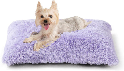 EHEYCIGA Fluffy Dog Crate Bed for Extra Large Dogs, Plush Faux Fur Pad, Calming anti Anxiety XL Bed for Crate, Washable Soft Warm Dog Mat with Non-Slip Bottom, Grey66