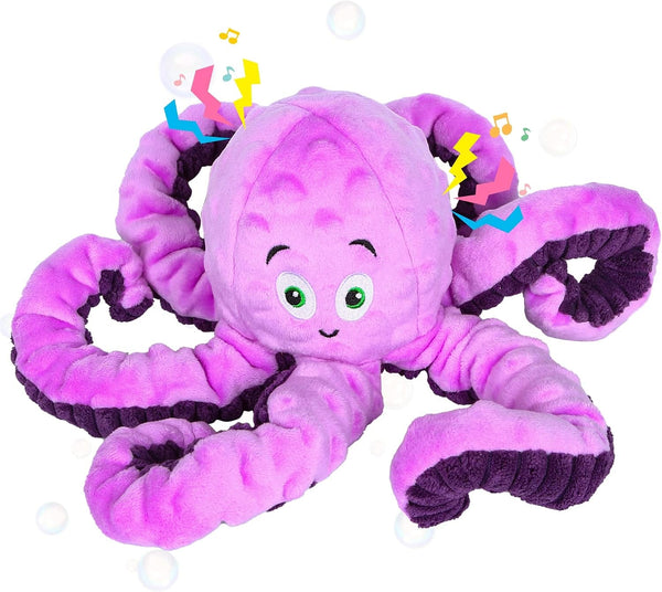 BUYPOW Funny Plush Dog Chew Toys, Squeaky Dog Toys, Interactive Tug of War Puppy Toys, Stuffed Dog Toys for Small, Medium and Large Dogs - Monkey11