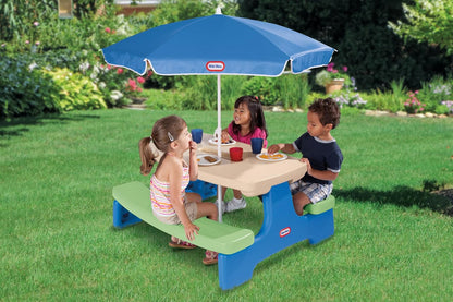 Easy Store Picnic Table with Umbrella, Multi Color, 42.00''L X 38.00''W X 19.75''H4