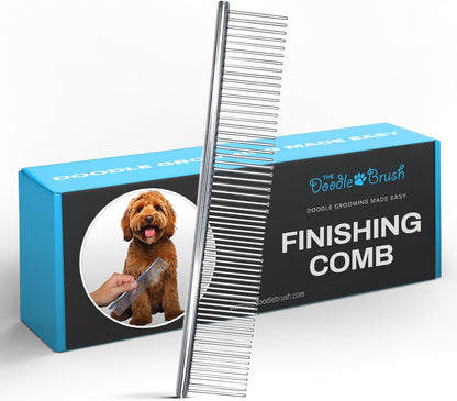 The Doodle Brush Metal Dog Combs for Grooming Matting, Finishing Comb | Large Stainless Steel Dog Grooming Comb, Removes Knots, Tangles, Mats, Poodles, Labradoodle, Cockapoo Pet Combs, Gentle Care1