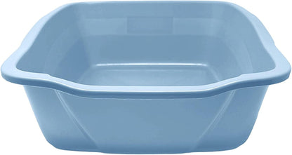 Large Open Top Cat Litter Pan Low Entry Sides Stain & Odor Resistant High-Impact Plastic Litter Box for Kittens, Senior & Arthritic Cats Multi Cat Household, Usa-Made Blue Eco Recycled Pet Toilet Tray6