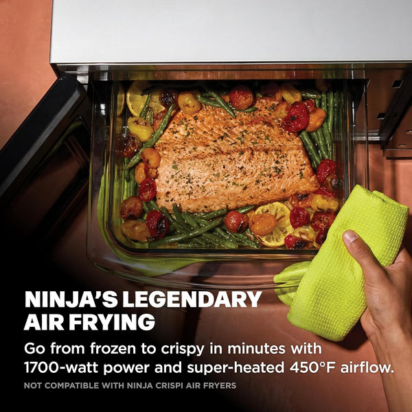 Ninja® Crispi™ Microwave & Air Fryer with Fusioncrisp, Silver, MW101 | Replaces a Countertop Microwave and Air Fryer with 14 Functions; Fast 1000W Microwave and Powerful 1700W Ninja® Air Fryer.7