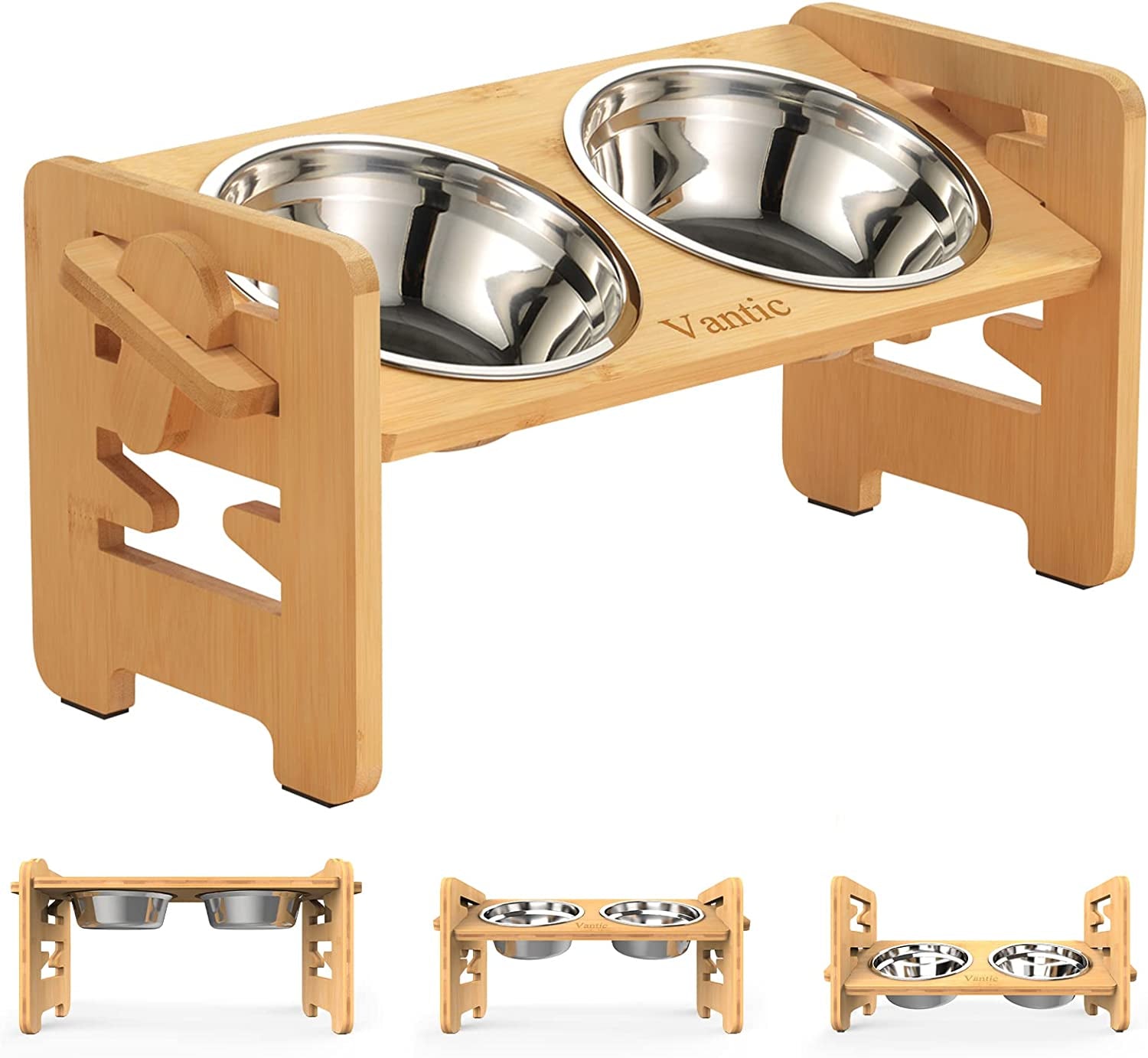 vantic-elevated-dog-bowls-raised-dog-bowl-stand-adjustable-small-natural-bamboo-elevated-feeder-with-2-stainless-steel-bowls-adjustable-height-stand-for-small-puppies-and-cats