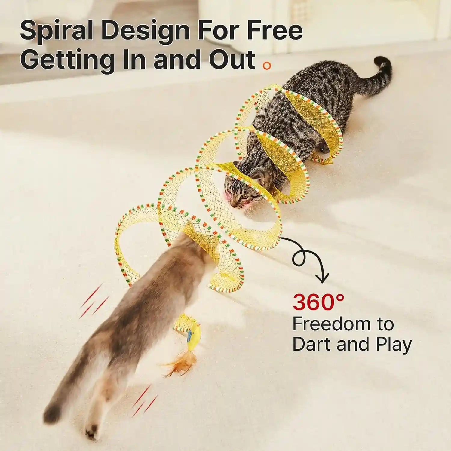 potaroma-spiral-tunnel-cat-toy-self-play-collapsible-spring-kitten-tunnel-for-indoor-cats-with-feather-and-bell-20-inches-unfolded