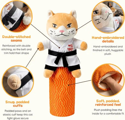 KARATE KITTY Cat Wrestling Glove & Puppet Toy with Arm Sleeve | Interactive Boxing Cat Toy with Arm Sleeve, Puppet-Style Motion, Crinkle Ears and Catnip Pocket for Active Indoor Play9