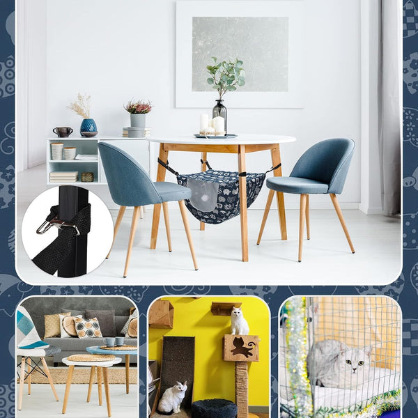 Unittype 2 Pieces Cat Cage Hammock Hanging Pet Bed Double Layer Soft Plush Hanging Pet Comfortable Hammock Bed for Indoor Kitten Ferret Hamster Rabbit or Small Animals, 2 Styles(Plaid)4