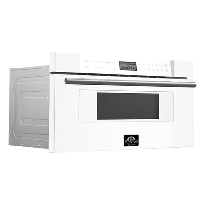 Capoliveri 30 Inch Espresso White Microwave Drawer 1.2 Cu Ft Built in under Counter Kitchen Oven 900W 11 Power Levels Motorized Auto Touch Drawer Angled Glass Control Panel2