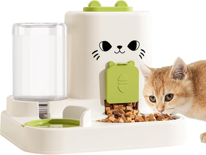 1.6L Auto Gravity Pet Feeder and 0.6L Water Dispenser Set, Automatic Cat Food and Water Dispenser, Gravity Pet Feeder for Small Medium Dog Puppy Cat Kitten (Pink)9