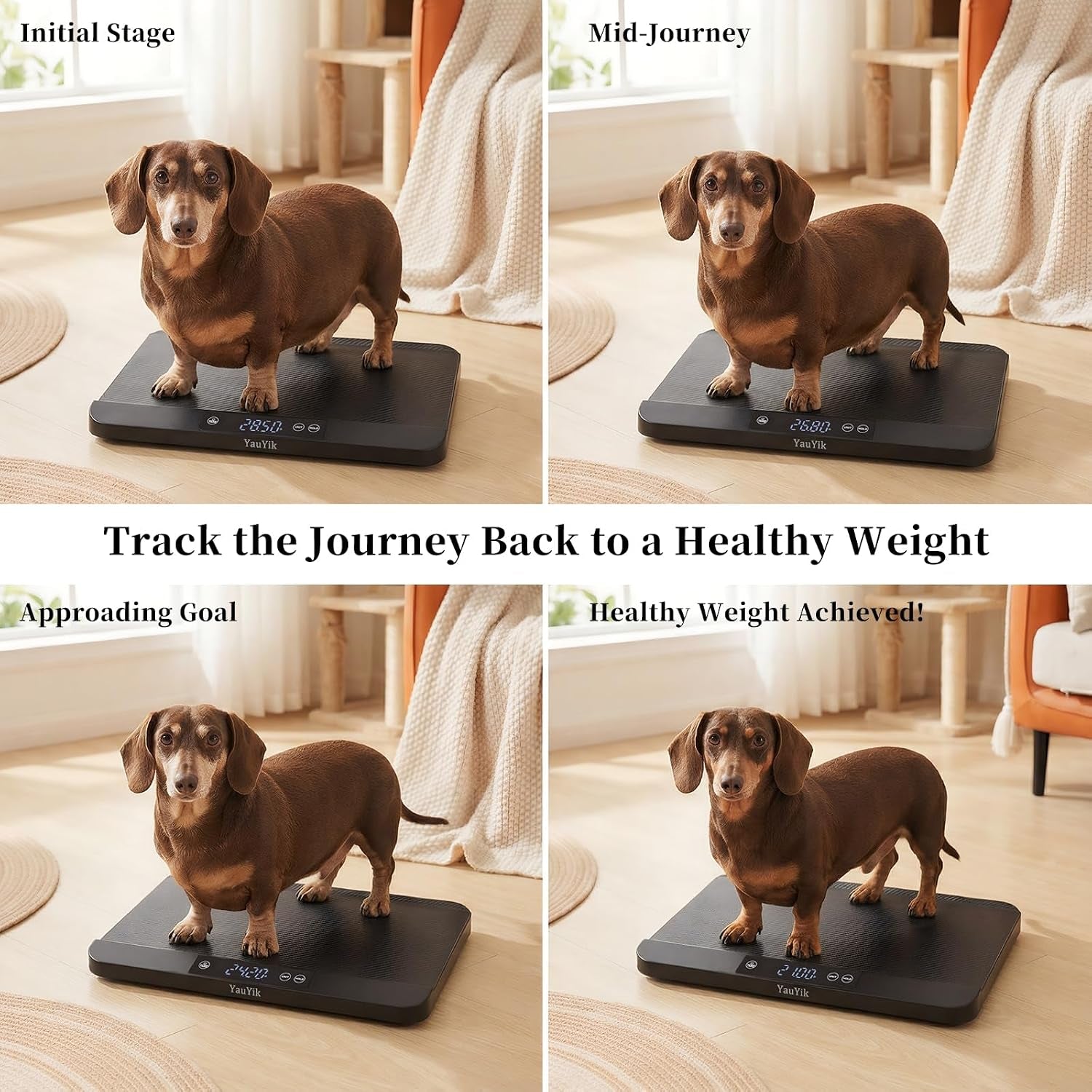 yauyik-digital-pet-scale-baby-scale-with-non-slip-mat-up-to-40kg-black-high-precision-puppy-whelping-scale-for-kittens-and-crawl-pet-5-units-led-display-hold-function-batteries-included