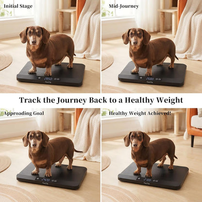 Yauyik Digital Pet Scale, Baby Scale with Non-Slip Mat, up to 40Kg, Black | High Precision Puppy Whelping Scale for Kittens, and Crawl Pet, 5 Units, LED Display, Hold Function（Batteries Included）9
