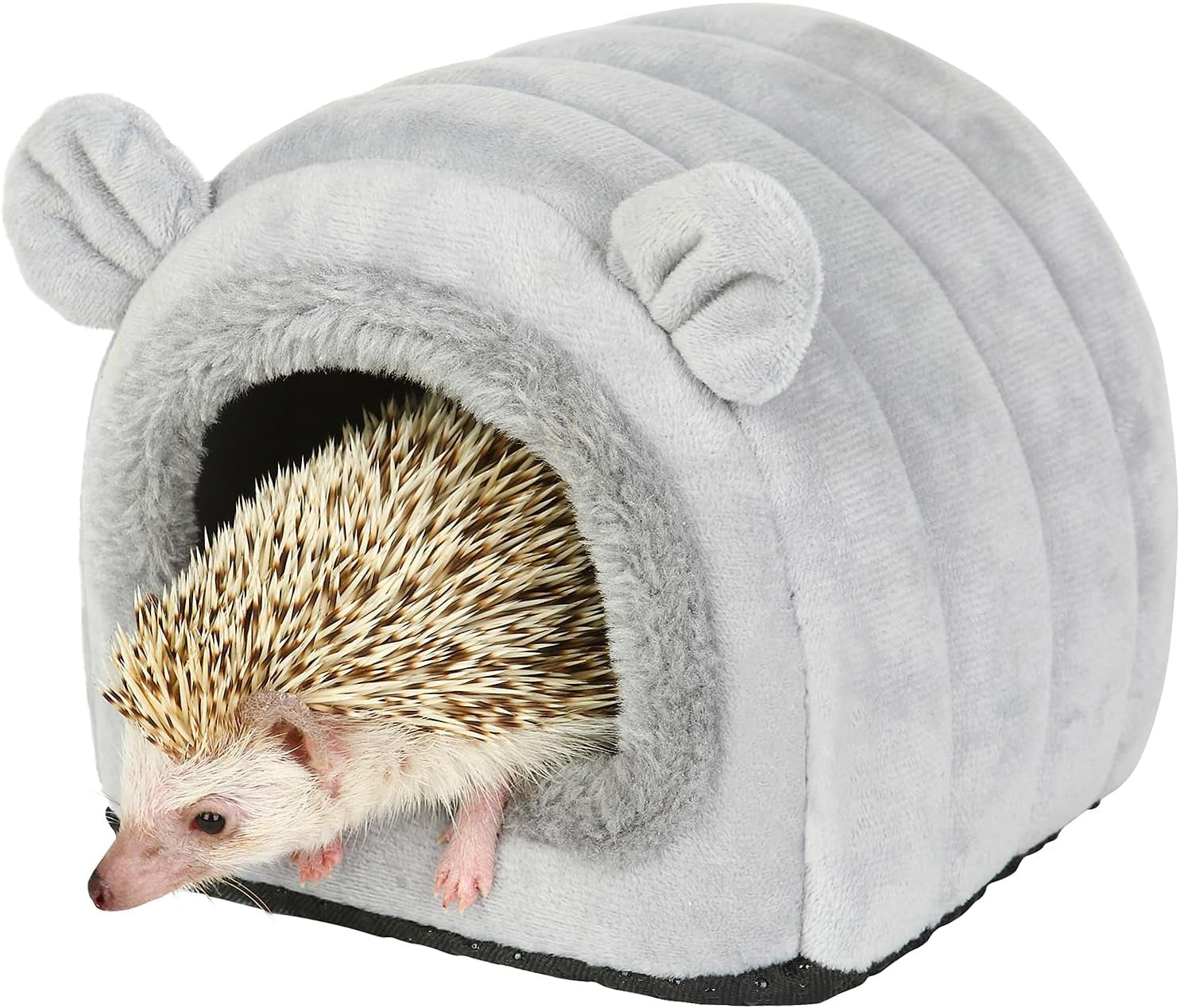 hedgehog-bed-cave-nest-hideout-hamster-guinea-pigs-small-animals-cage-supplies-warm-house-gray