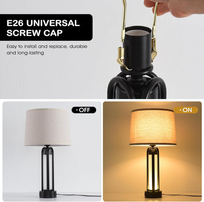 Industrial Table Lamps Set of 2 with Night Light, 23.6" Modern Bedside Lamps with USB C & AC Outlets, Dual Light Source with Double Button Switch, 3-Color Temp Nightstand Lamps for Bedroom Living Room9