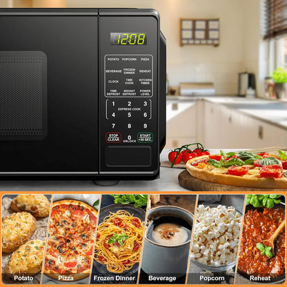 0.7 Cu Ft 700W Compact Microwave Oven, Countertop with LED Display & 6 Quick-Set Menus5