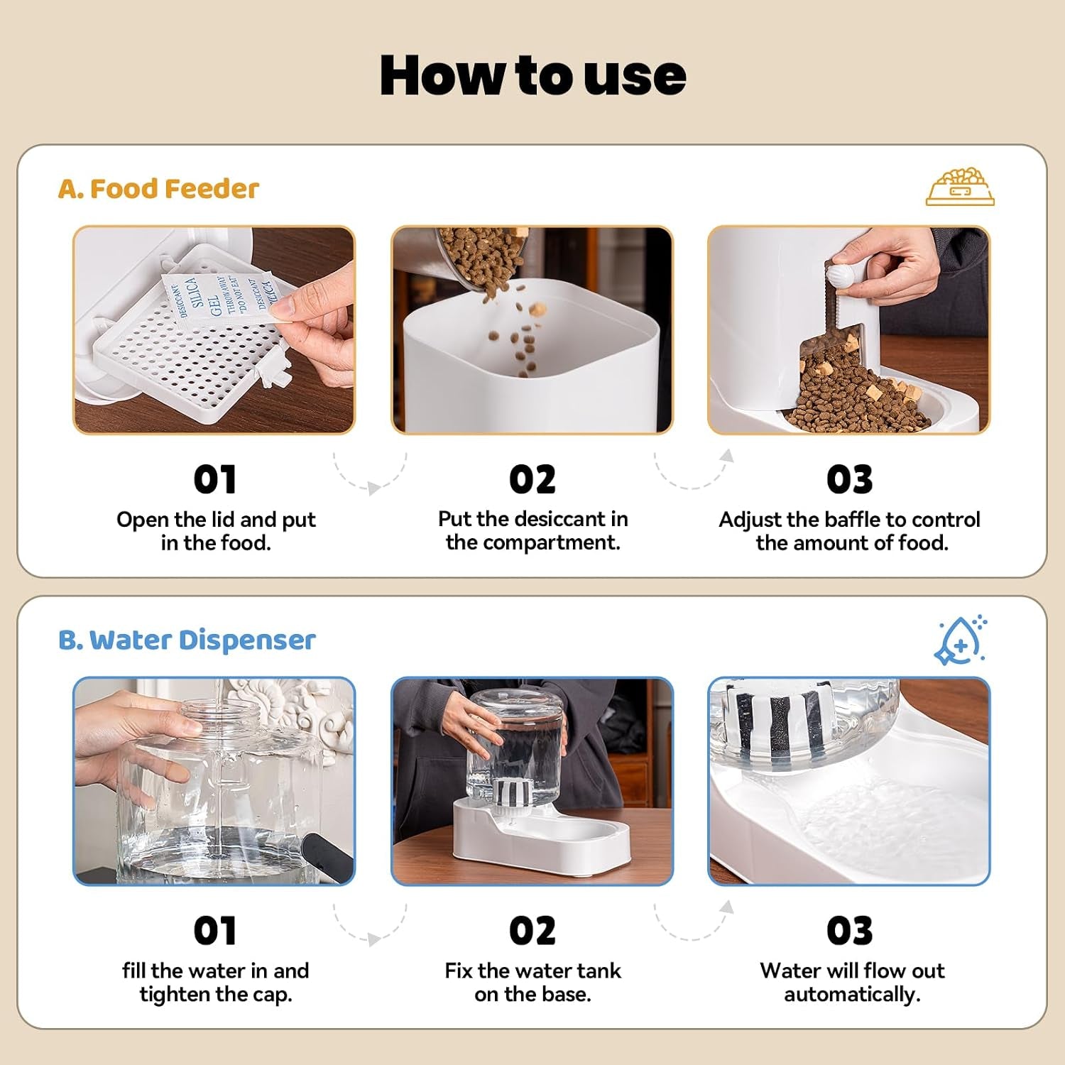 automatic-cat-feeder-water-dispenser-set-bowl-not-included-gravity-dog-waterer-and-food-feeder-for-small-medium-dog-cat-puppy-kitten-water-food-bowl-large-capacity