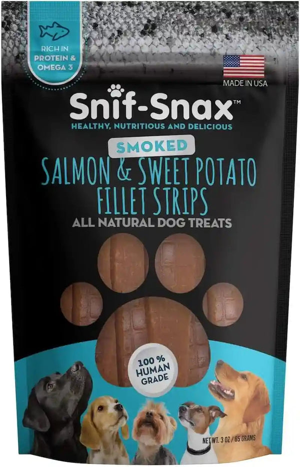 Snif-Snax Salmon Bites Dog Treats 3 Pack, All Natural Human-Grade Training Treats for Dogs, Healthy Grain-Free Puppy & Adult Rewards, Protein Rich Soft Salmon Snacks9