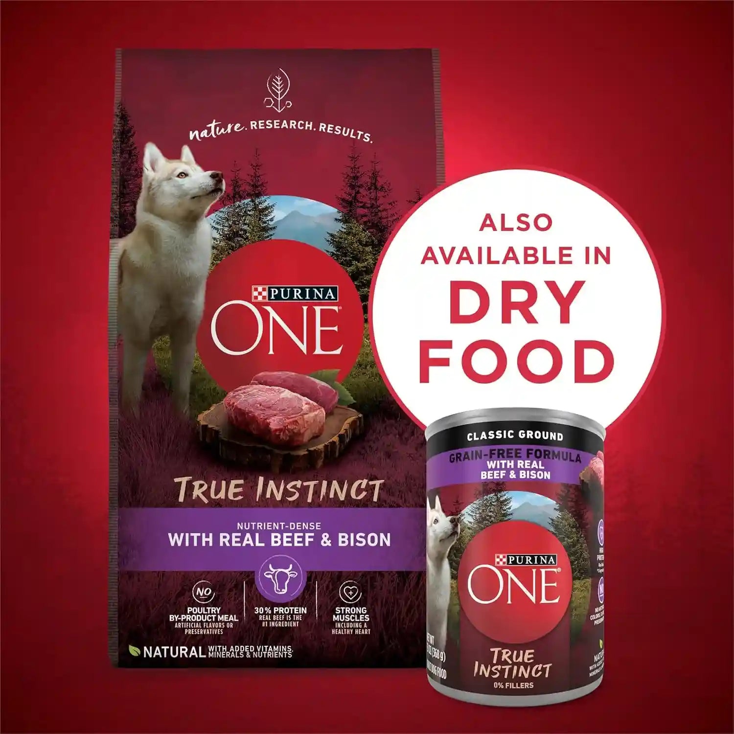 purina-one-wet-dog-food-true-instinct-classic-ground-grain-free-formula-with-real-beef-and-bison-high-protein-dog-food-pack-of-12-13-oz-cans