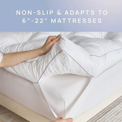 5 Inch Memory Foam Mattress Topper Queen for Back Pain Relief | 5 Inch Extra Thick Gel Memory Foam Topper with Pressure Relief, Body Contouring Support, 4-Way Straps and Plush Comfort4